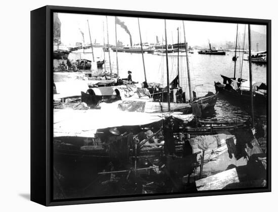 River Boats, Saigon, 1900-null-Framed Stretched Canvas