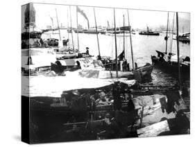 River Boats, Saigon, 1900-null-Stretched Canvas