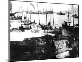 River Boats, Saigon, 1900-null-Mounted Giclee Print