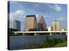 River, Bridge and Skyline of Downtown in the State Capital, Austin, Texas, USA-Robert Francis-Stretched Canvas