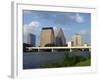 River, Bridge and Skyline of Downtown in the State Capital, Austin, Texas, USA-Robert Francis-Framed Photographic Print