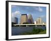 River, Bridge and Skyline of Downtown in the State Capital, Austin, Texas, USA-Robert Francis-Framed Photographic Print