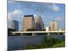 River, Bridge and Skyline of Downtown in the State Capital, Austin, Texas, USA-Robert Francis-Mounted Photographic Print