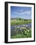 River Brue with Glastonbury Tor in the Distance, Somerset, England, United Kingdom-Chris Nicholson-Framed Photographic Print