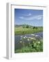 River Brue with Glastonbury Tor in the Distance, Somerset, England, United Kingdom-Chris Nicholson-Framed Photographic Print