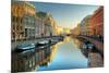 River Channel with Boats in Saint-Petersburg. Spring-Sergei Butorin-Mounted Photographic Print