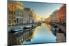 River Channel with Boats in Saint-Petersburg. Spring-Sergei Butorin-Mounted Photographic Print