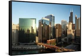 River City Chicago-Steve Gadomski-Framed Stretched Canvas