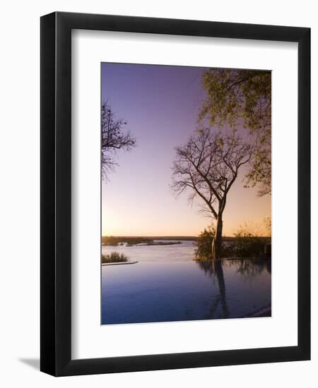 River Club Lodge, Sunset on Zambesi River, Zambia, Africa-Pitamitz Sergio-Framed Photographic Print