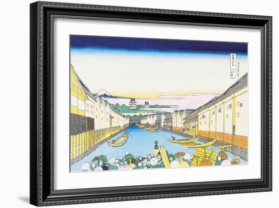 River Commerce-Katsushika Hokusai-Framed Art Print