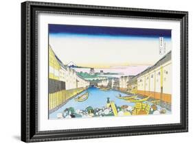 River Commerce-Katsushika Hokusai-Framed Art Print