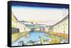 River Commerce-Katsushika Hokusai-Framed Stretched Canvas