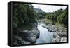 River Contributing Water to the Marlborough Sounds, South Island, New Zealand, Pacific-Michael Runkel-Framed Stretched Canvas