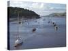 River Conwy Estuary Looking to Deganwy and Great Orme, Llandudno, Summer, Gwynedd, North Wales, UK-Peter Barritt-Stretched Canvas