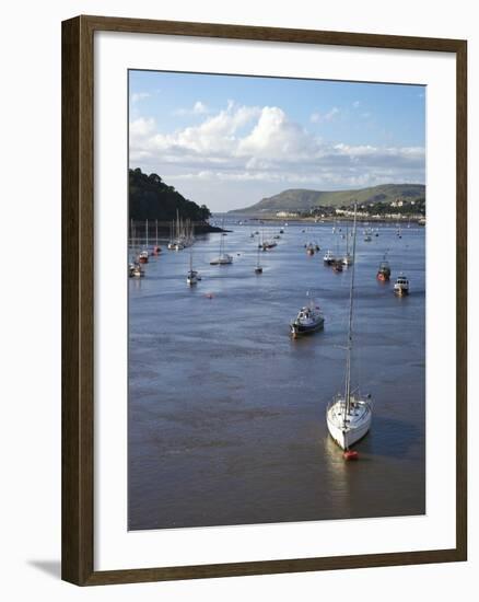 River Conwy Estuary Looking to Deganwy and Great Orme, Llandudno, Summer, Gwynedd, North Wales, UK-Peter Barritt-Framed Photographic Print
