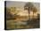 River Cove With Palms I-R Rutley-Stretched Canvas