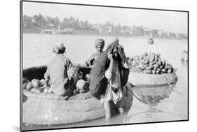 River Craft Laden with Melons, Tigris River, 1917-1919-null-Mounted Giclee Print