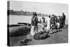 River Craft Laden with Melons, Tigris River, Baghdad, Iraq, 1917-1919-null-Stretched Canvas