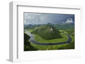 River Crnojevica with a Central Channel Between Aquatic Plants, Lake Skadar Np, Montenegro-Radisics-Framed Photographic Print