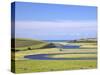 River Cuckmere Meets English Channel, Cuckmere Haven, East Sussex, South Downs Nat'l Park, England-Peter Barritt-Stretched Canvas