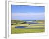 River Cuckmere Meets English Channel, Cuckmere Haven, East Sussex, South Downs Nat'l Park, England-Peter Barritt-Framed Photographic Print