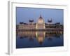 River Danube and Parliament Building, Budapest, Unesco World Heritage Site, Hungary, Europe-Christian Kober-Framed Photographic Print