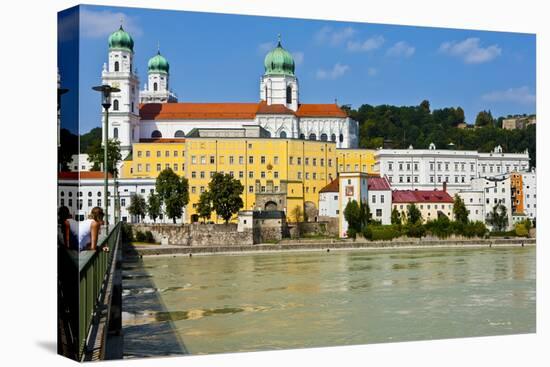 River Danube, Passau, Bavaria, Germany, Europe-Michael Runkel-Stretched Canvas