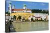 River Danube, Passau, Bavaria, Germany, Europe-Michael Runkel-Stretched Canvas