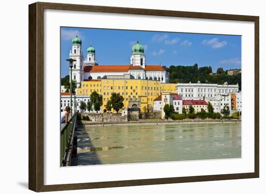 River Danube, Passau, Bavaria, Germany, Europe-Michael Runkel-Framed Photographic Print