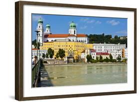 River Danube, Passau, Bavaria, Germany, Europe-Michael Runkel-Framed Photographic Print