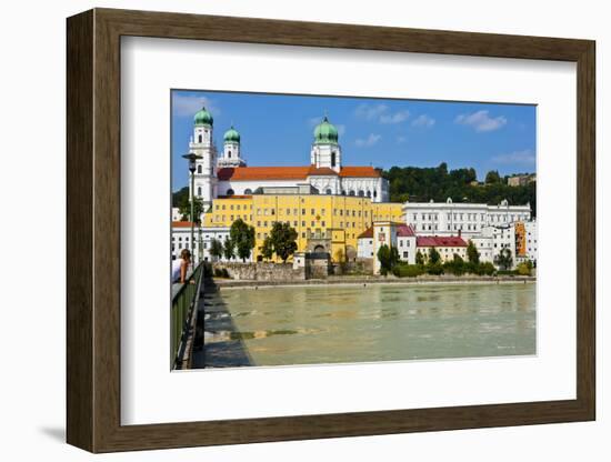 River Danube, Passau, Bavaria, Germany, Europe-Michael Runkel-Framed Photographic Print