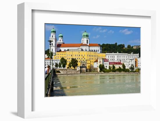 River Danube, Passau, Bavaria, Germany, Europe-Michael Runkel-Framed Photographic Print