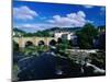 River Dee Flowing Under Bridge Through Town, Llangollen, United Kingdom-Anders Blomqvist-Mounted Premium Photographic Print
