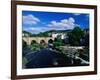 River Dee Flowing Under Bridge Through Town, Llangollen, United Kingdom-Anders Blomqvist-Framed Photographic Print