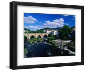 River Dee Flowing Under Bridge Through Town, Llangollen, United Kingdom-Anders Blomqvist-Framed Photographic Print