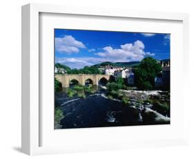 River Dee Flowing Under Bridge Through Town, Llangollen, United Kingdom-Anders Blomqvist-Framed Photographic Print