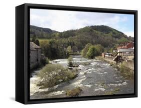 River Dee, Llangollen, Dee Valley, Denbighshire, North Wales, Wales, United Kingdom, Europe-Wendy Connett-Framed Stretched Canvas