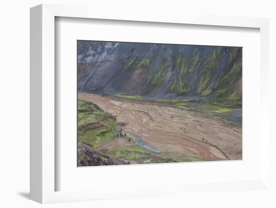 River Delta Running Through a Mountain Range, Landmannalaugar, Iceland-Gavriel Jecan-Framed Photographic Print