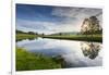 River Derwent in Chatsworth Park, Peak District National Park, Derbyshire, England, United Kingdom,-Frank Fell-Framed Photographic Print