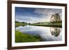 River Derwent in Chatsworth Park, Peak District National Park, Derbyshire, England, United Kingdom,-Frank Fell-Framed Photographic Print