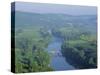 River Dordogne from Domme, Dordogne, Aquitaine, France, Europe-Roy Rainford-Stretched Canvas