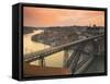 River Douro and Dom Luis I Bridge, Porto, Portugal-Alan Copson-Framed Stretched Canvas