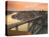 River Douro and Dom Luis I Bridge, Porto, Portugal-Alan Copson-Stretched Canvas