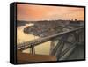 River Douro and Dom Luis I Bridge, Porto, Portugal-Alan Copson-Framed Stretched Canvas