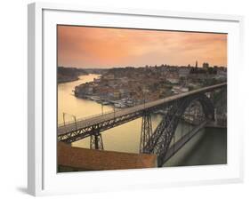 River Douro and Dom Luis I Bridge, Porto, Portugal-Alan Copson-Framed Photographic Print