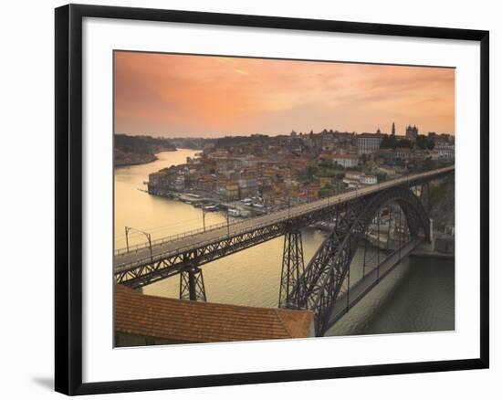 River Douro and Dom Luis I Bridge, Porto, Portugal-Alan Copson-Framed Photographic Print