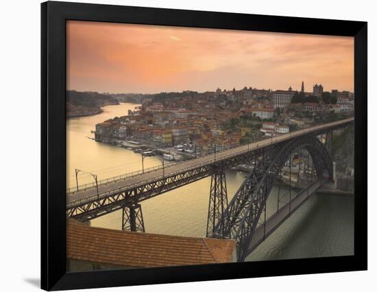 River Douro and Dom Luis I Bridge, Porto, Portugal-Alan Copson-Framed Photographic Print