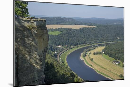 River Elbe from Schloss Konigstein, Saxony, Germany, Europe-Rolf Richardson-Mounted Photographic Print