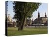 River Elbe, Hofkirche, Castle, and Frauenkirche, Dresden, Saxony, Germany-Dallas & John Heaton-Stretched Canvas