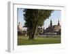 River Elbe, Hofkirche, Castle, and Frauenkirche, Dresden, Saxony, Germany-Dallas & John Heaton-Framed Photographic Print